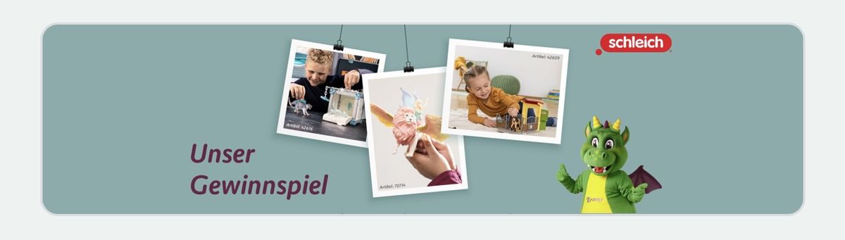 Gewinnspiel: wöchentliche Preise wie Produkte von Schleich gewinnen