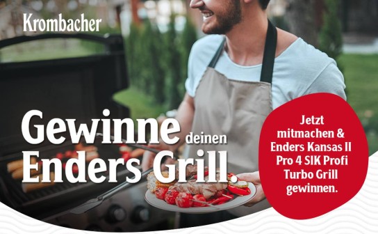 Krombacher: ein Enders Kansas II Pro 4 SIK Profi Turbo Grill und Krombacher Bier zu gewinnen