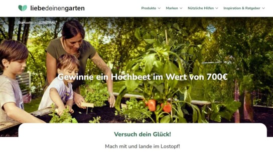 lovethegarden - 1 Hochbeet im Wert von rund 700€,  4 Produktpakete von Substral