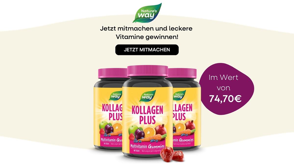 Gewinnspiel: Kollagen Plus Gummies im Wert von 74,70 Euro gewinnen!