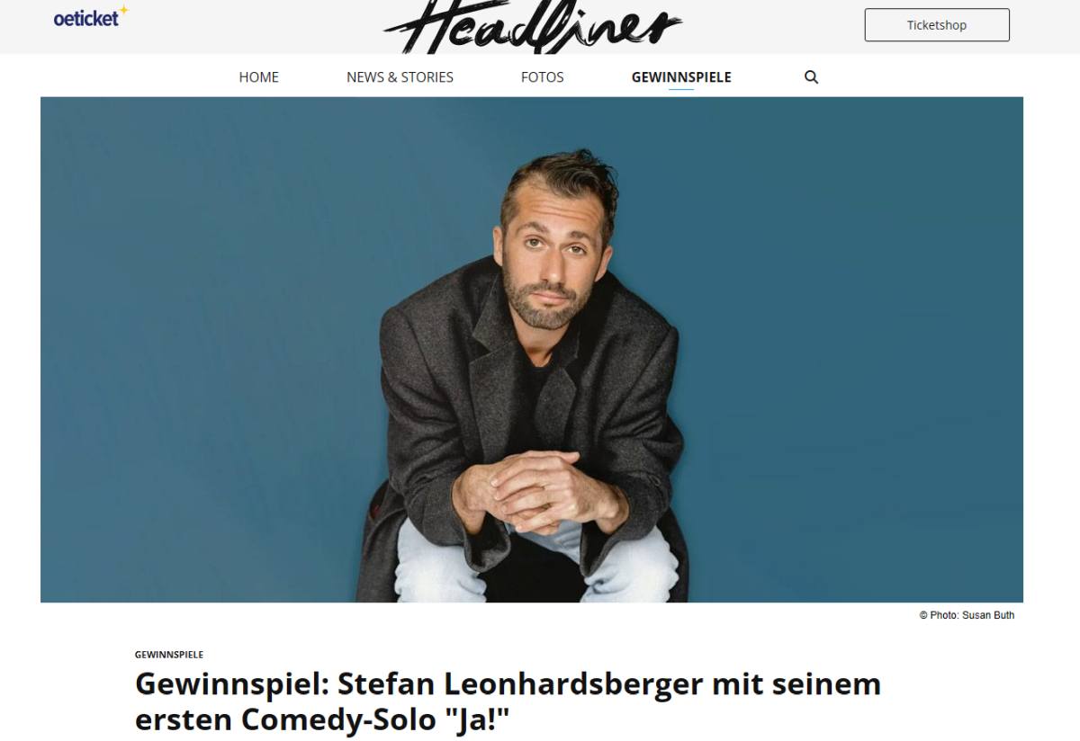 Gewinnspiel: Stefan Leonhardsberger mit seinem ersten Comedy-Solo "Ja!"