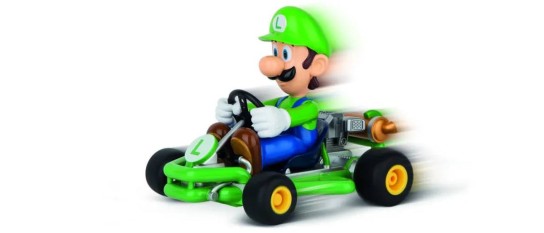 Spieletester.de - ein Carrera 2,4 GHz ferngesteuertes Mario Kart Pipe Kart Luigi