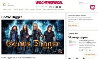 Wochenspiegel - 5 x 2 Tickets für die Metal-Band „Grave Digger" am 17. April 2025 in der Pirminiushalle in Bierbach