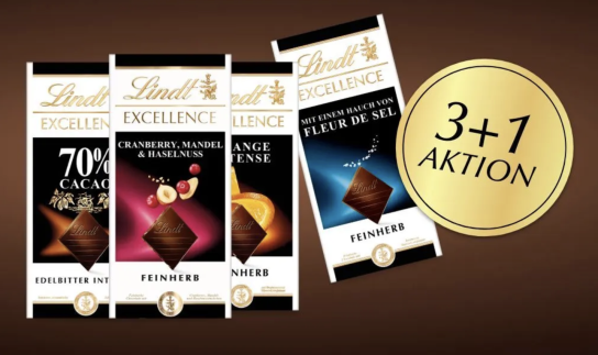 Lindt EXCELLENCE 3+1 Aktion