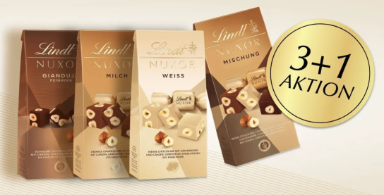 Lindt Nuxor 3+1 Aktion