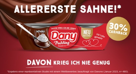 Dany Sahne mit 30 % Cashback