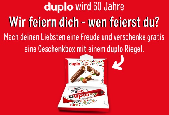 Ferrero duplo gratis Geschenkbox