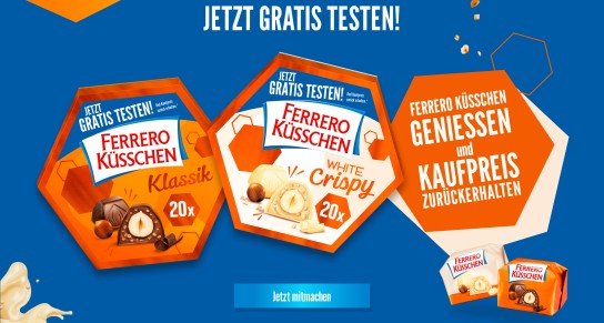 Ferrero Küsschen gratis testen