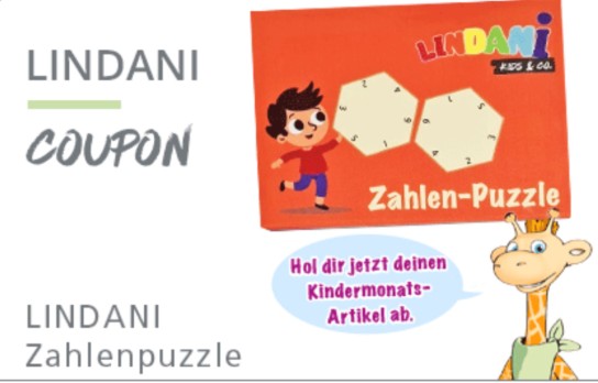 Linda Apotheken: Gratis LINDANI Holz Zahlenpuzzle