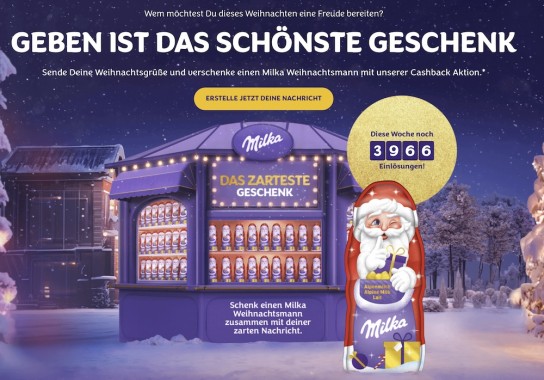 Milka Weihnachtsmann gratis testen