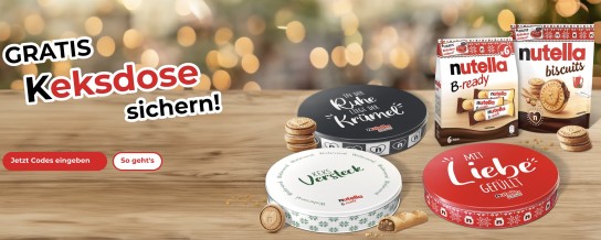 nutella kaufen & gratis Keksdose erhalten