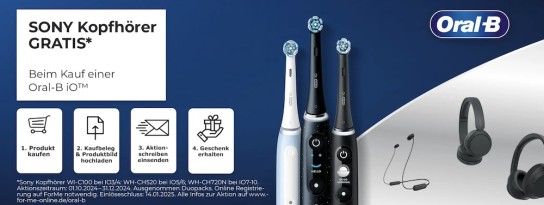 Oral-B: Sony Kopfhörer gratis