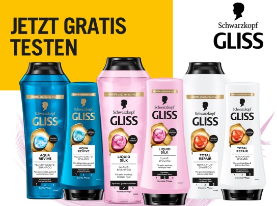 Schwarzkopf Gliss Shampoo oder Spülung gratis testen