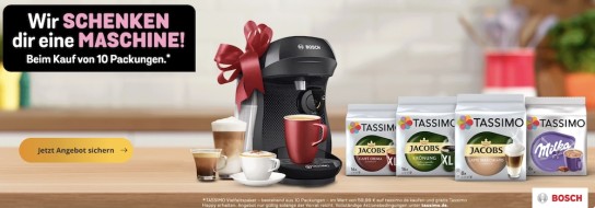 Tassimo: gratis Kaffeemaschine