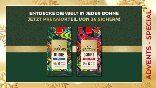 Jacobs Origins mit 3,00€ Cashback