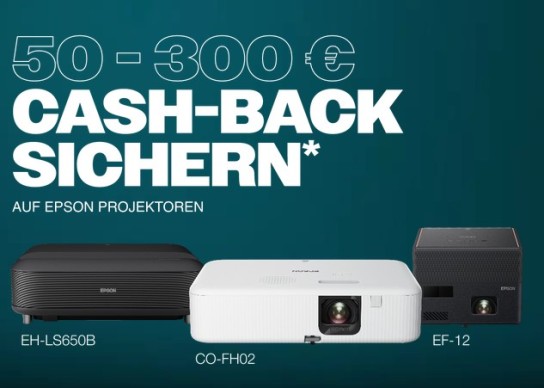 Epson Projektor mit bis zu 300 € Cashback