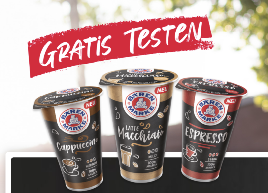 Bärenmarke Eiskaffee to go gratis testen