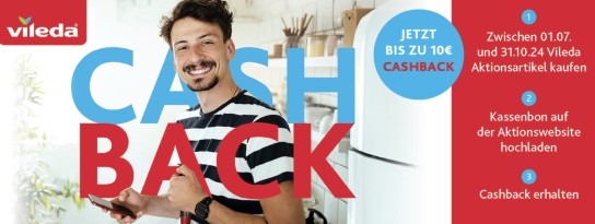 Vileda mit bis zu 10 € Cashback