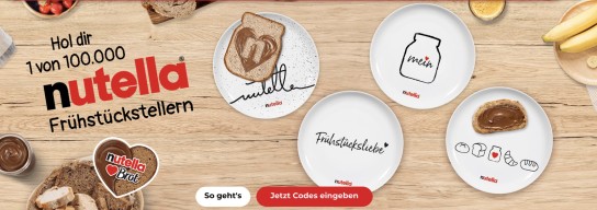 nutella kaufen & gratis Teller erhalten