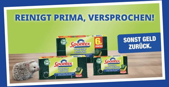 Spontex mit Zufriedenheitsgarantie/gratis testen