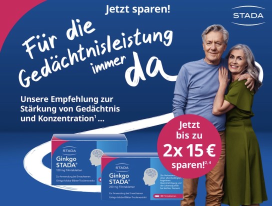 Stada Ginko mit bis zu 15,00 € Cashback