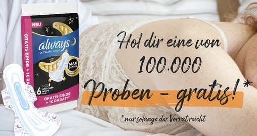 always: 100.000 gratis Proben