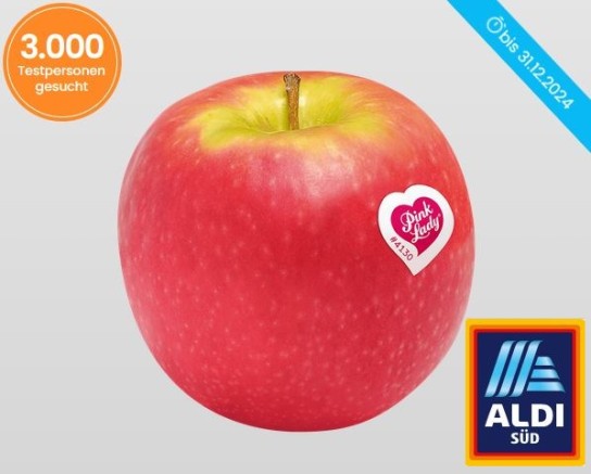 ALDI: 3.000 Produkttester für Pink Lady 6er Apfel Schale gesucht