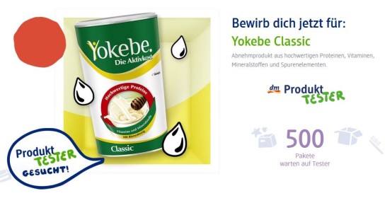 dm Drogerie: Yokebe Classic - 500 Produkttester gesucht