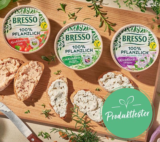 Ich liebe Käse: 4.000 Produkttester für BRESSO 100% Pflanzlich gesucht