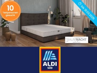 ALDI: 10 Produkttester für die Traumnacht Selection Kaltschaum-Matratze gesucht