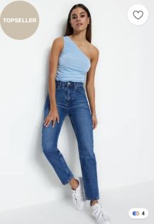 Blaue High-Bel-Mom-Jeans von Trendyol Collection