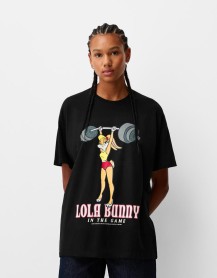 Oversize-T-Shirt Looney Tunes mit kurzen Ärmeln