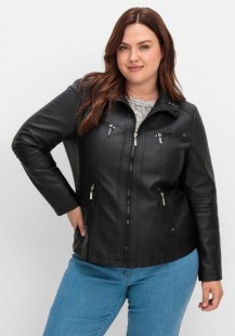 Bikerjacke in Lederoptik