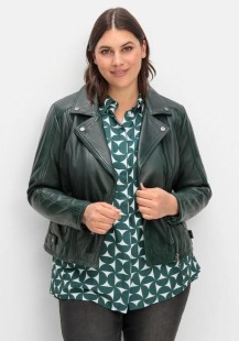 Kurze Lederjacke aus Lammnappa, im Biker-Stil