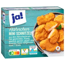 ja! Hähnchen Mini Schnitzel, tiefgefroren, 500-Gramm-Packung